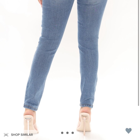 Fashion Nova Angela Exposed Button Skinny Jeans - Picture 4 of 4